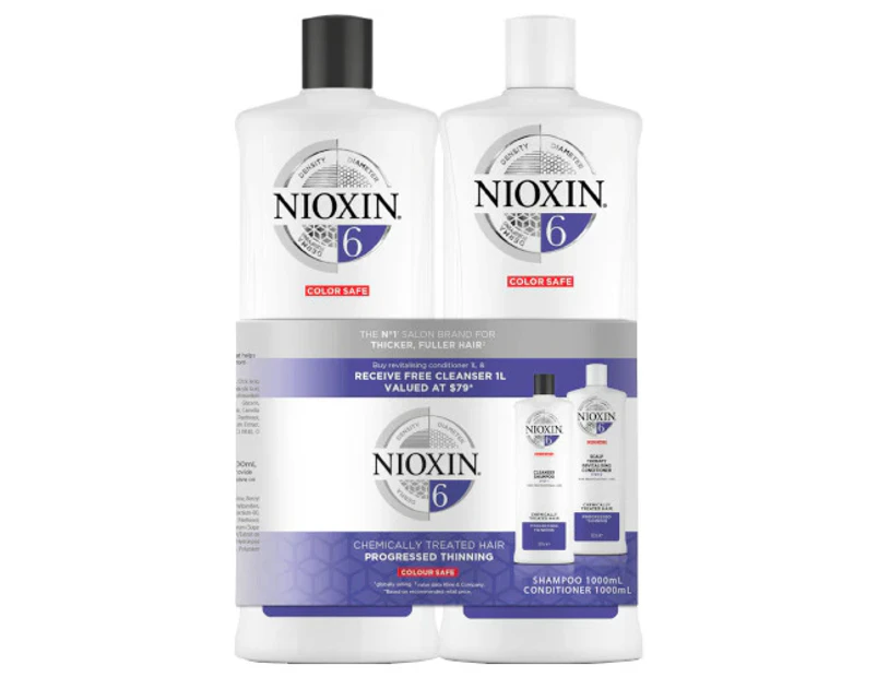 Nioxin System 6, Litre DUO Pack 1 Litre x 2