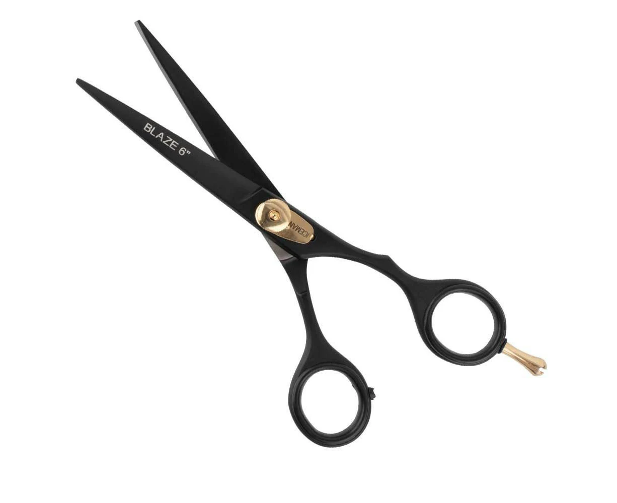 Iceman Blaze 6" Black Offset Scissors