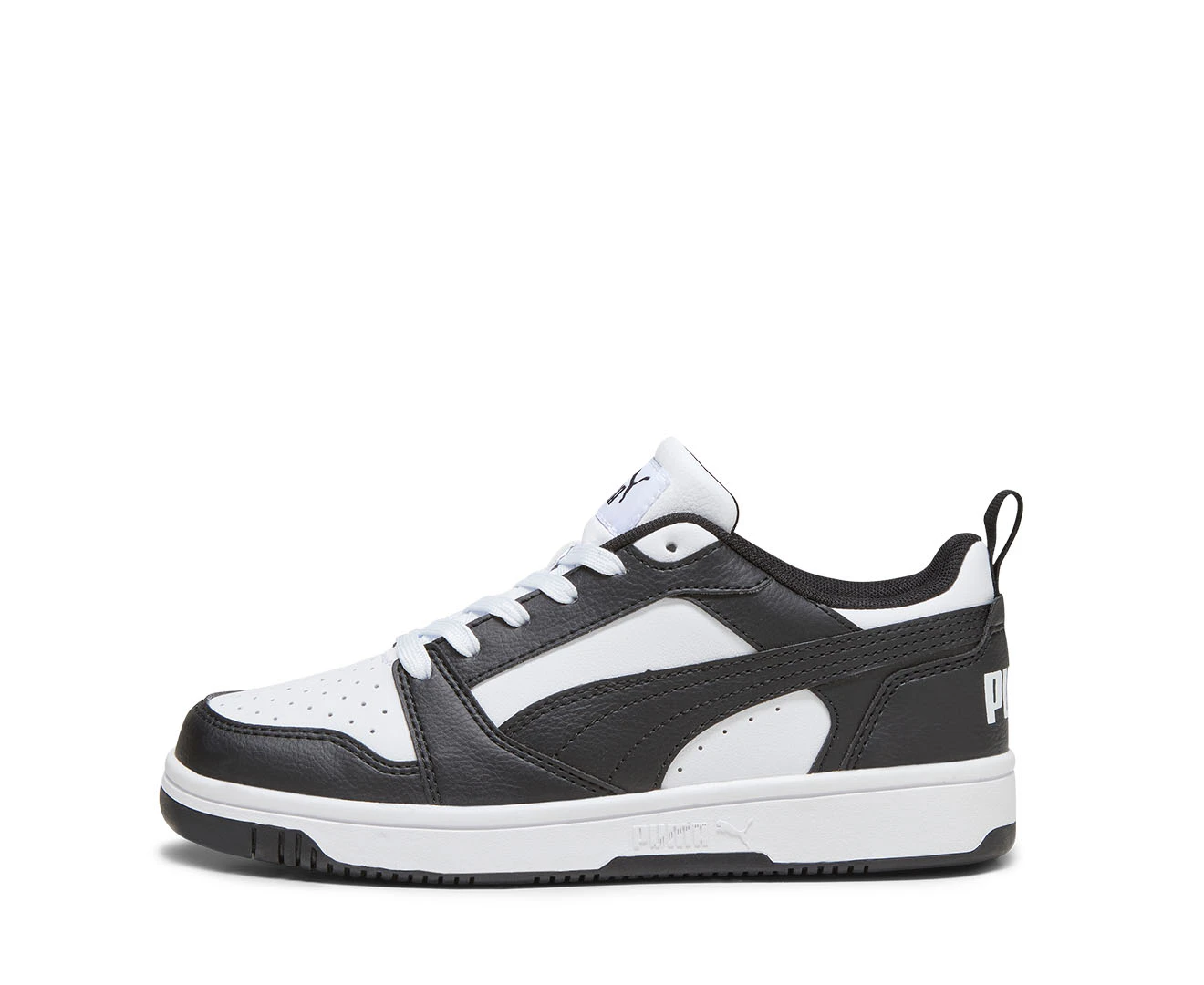 Puma Youth Boys' Rebound V6 Low Sneakers - Puma White/Puma Black