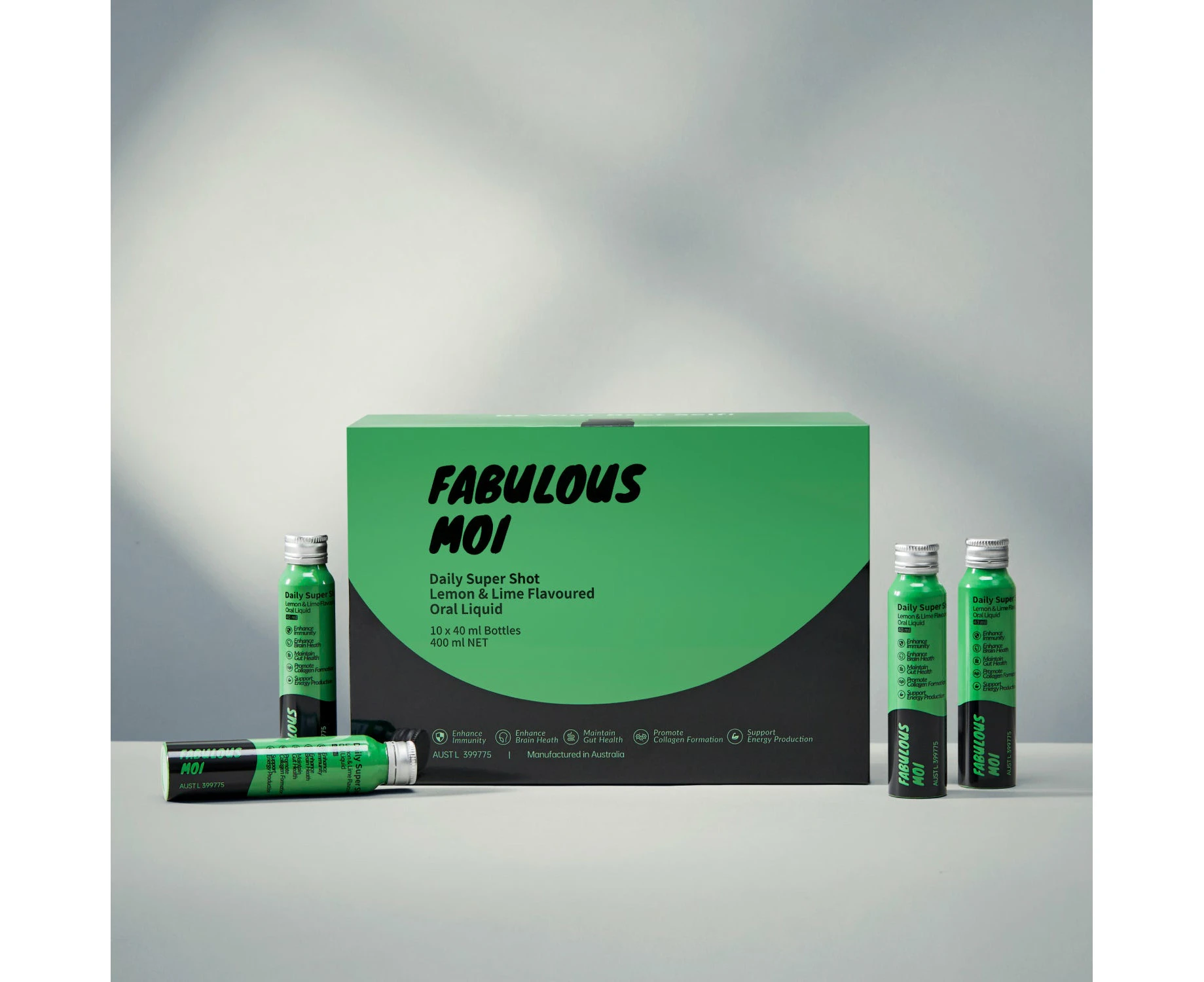 Fabulous Moi Daily Super Shot (Lemon & Lime) 400ml (10 x 40ml Bottles)