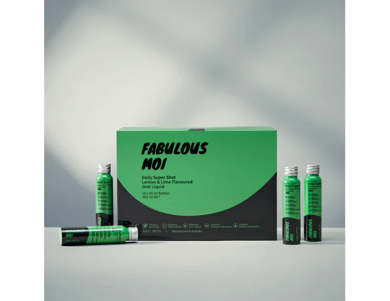 Fabulous Moi Daily Super Shot (Lemon & Lime) 400ml (10 x 40ml Bottles)