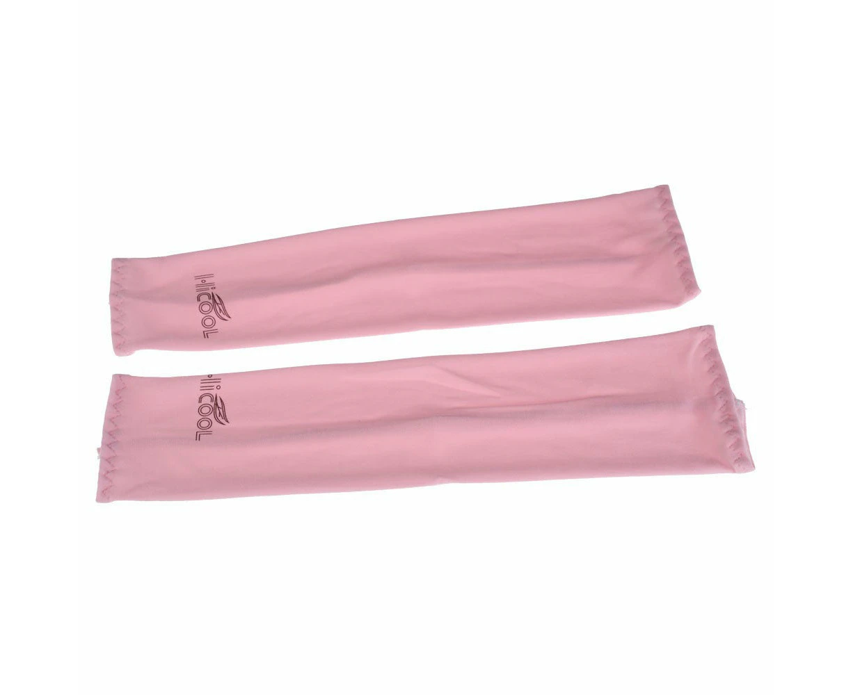 HICOOL Stretch Long Sleeves Golf Arm UV Protect Sun Covers - 7 colours - Pink, 2 Pair