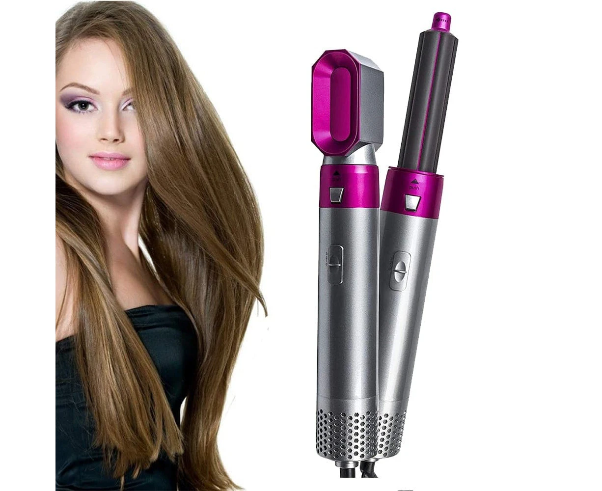 5-in-1 Hot Air Brush Hair Volumizer Straightener And Curler