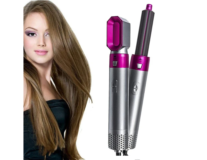 5-in-1 Hot Air Brush Hair Volumizer Straightener And Curler