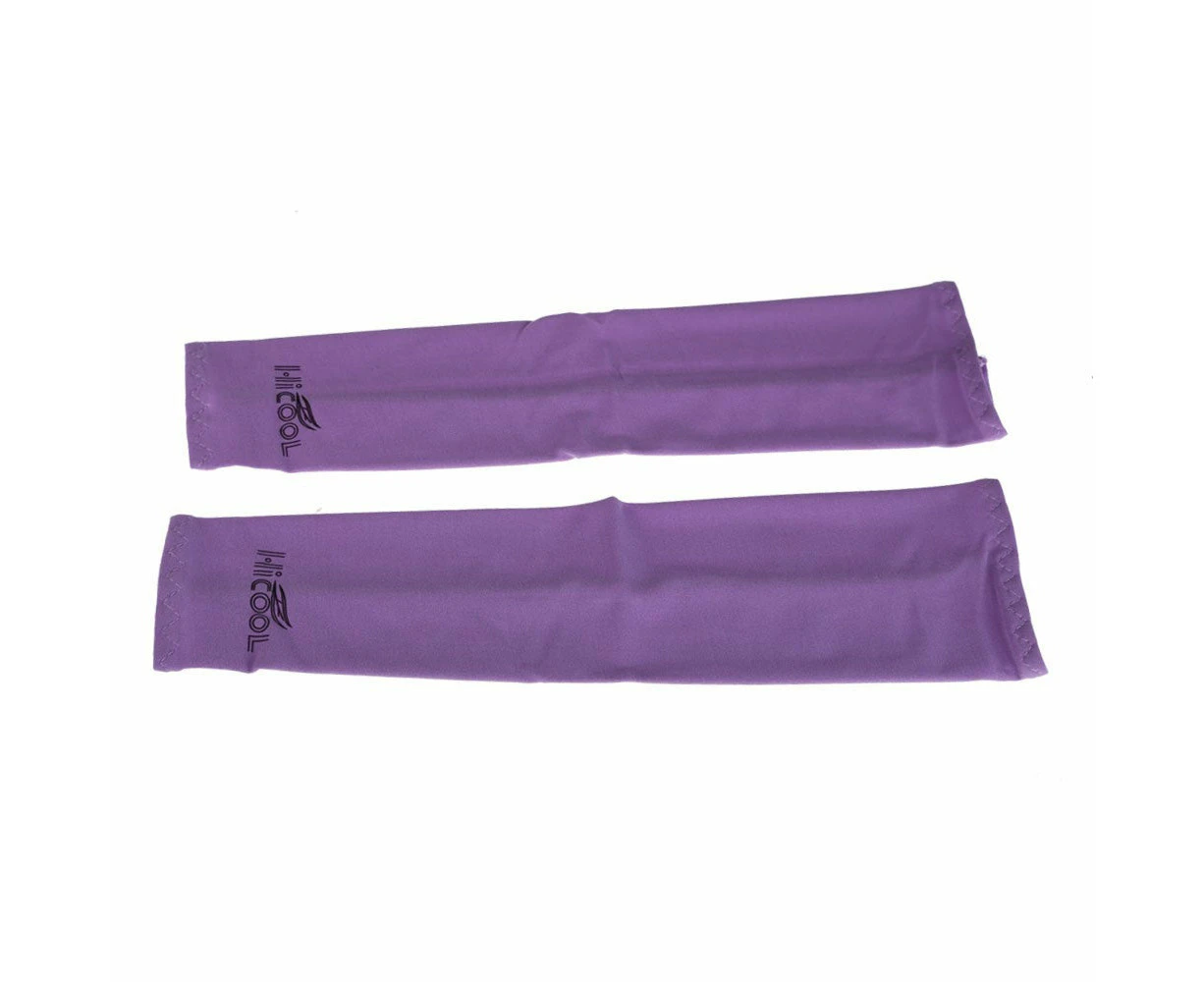 HICOOL Stretch Long Sleeves Golf Arm UV Protect Sun Covers - 7 colours - Purple, 4 Pair