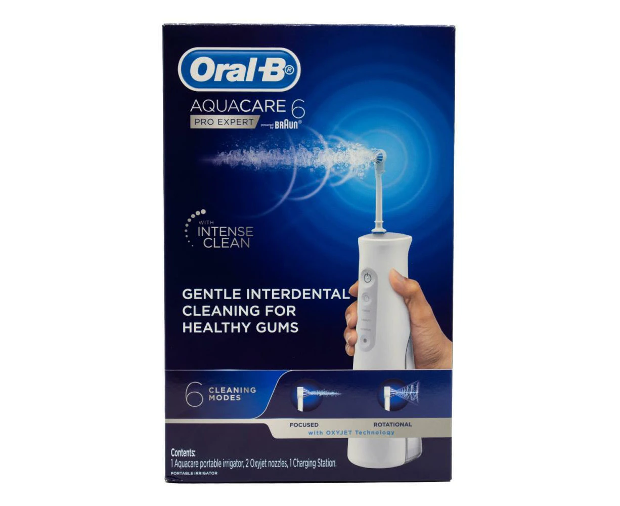 Oral B AquaCare 6 Portable Irrigator Water Flosser Kit Portable Teeth Cleaning