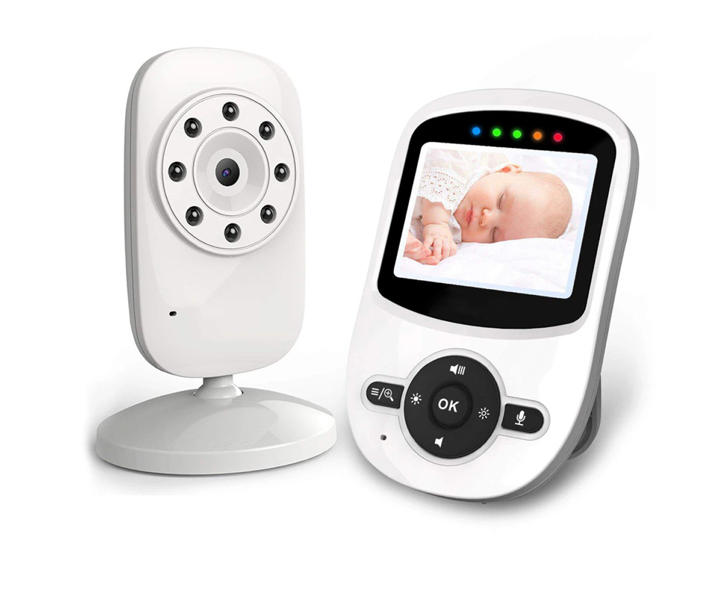 Video Baby Monitor with Digital Camera, 2.4Ghz Wireless, Temperature Monitor, 960ft Range, 2-Way Talk, Night Vision