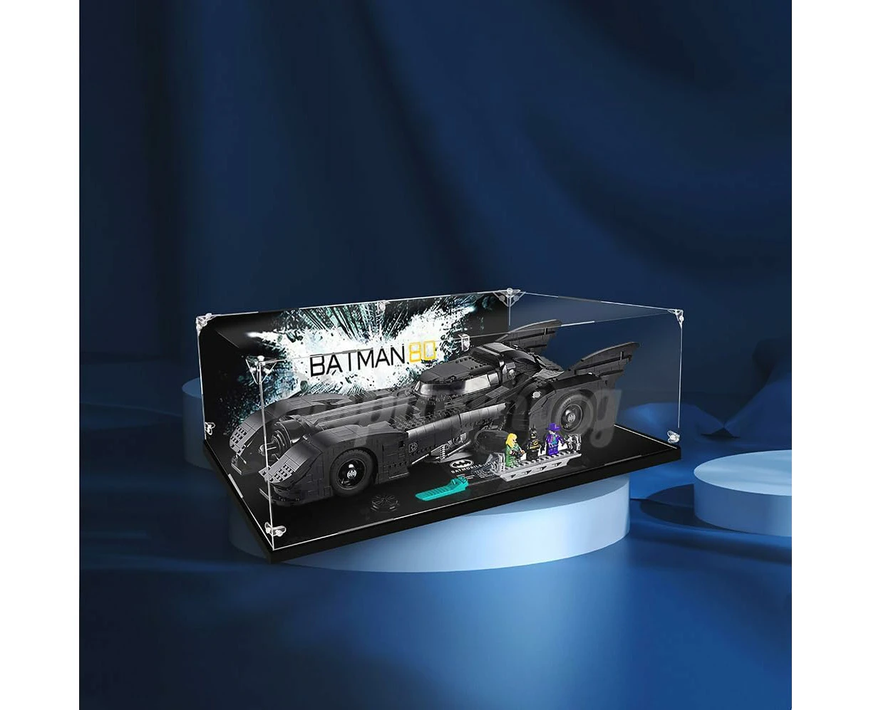 Display King - Acrylic display case for  Lego(R) Batmobile 76139 3mm Thickness dust-Free and Crystal Clear Display case with Screw - W/T theme background