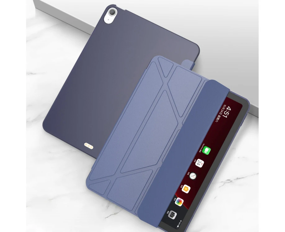 Multi-folding Surface Pu Leather Case With Holder & Sleep / Wake-up For Ipad Air 2022 / 2020 10.9