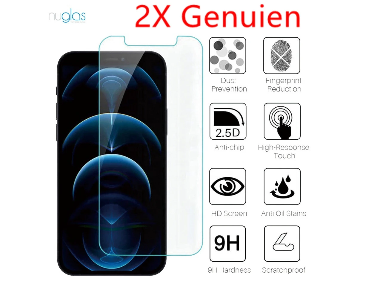 Nuglas 2x Screen Protector Anti Blue Tempered Glass For iPhone 13 /13 Pro