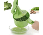 Multi Functional Fruit Vegetable Water Squeezer Drainer Kitchen Strainer - Green