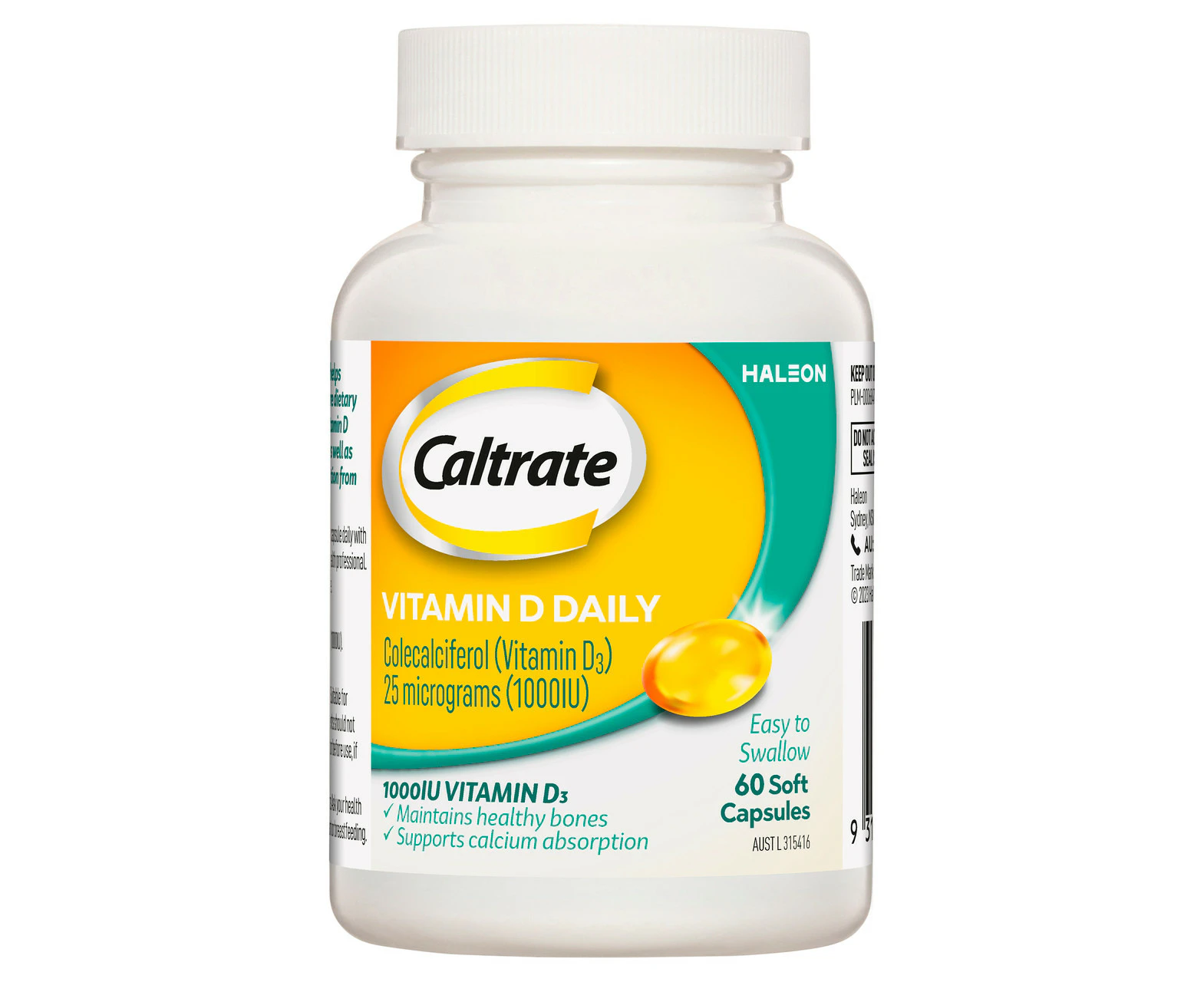 Caltrate Vitamin D Daily 60 Soft Capsules