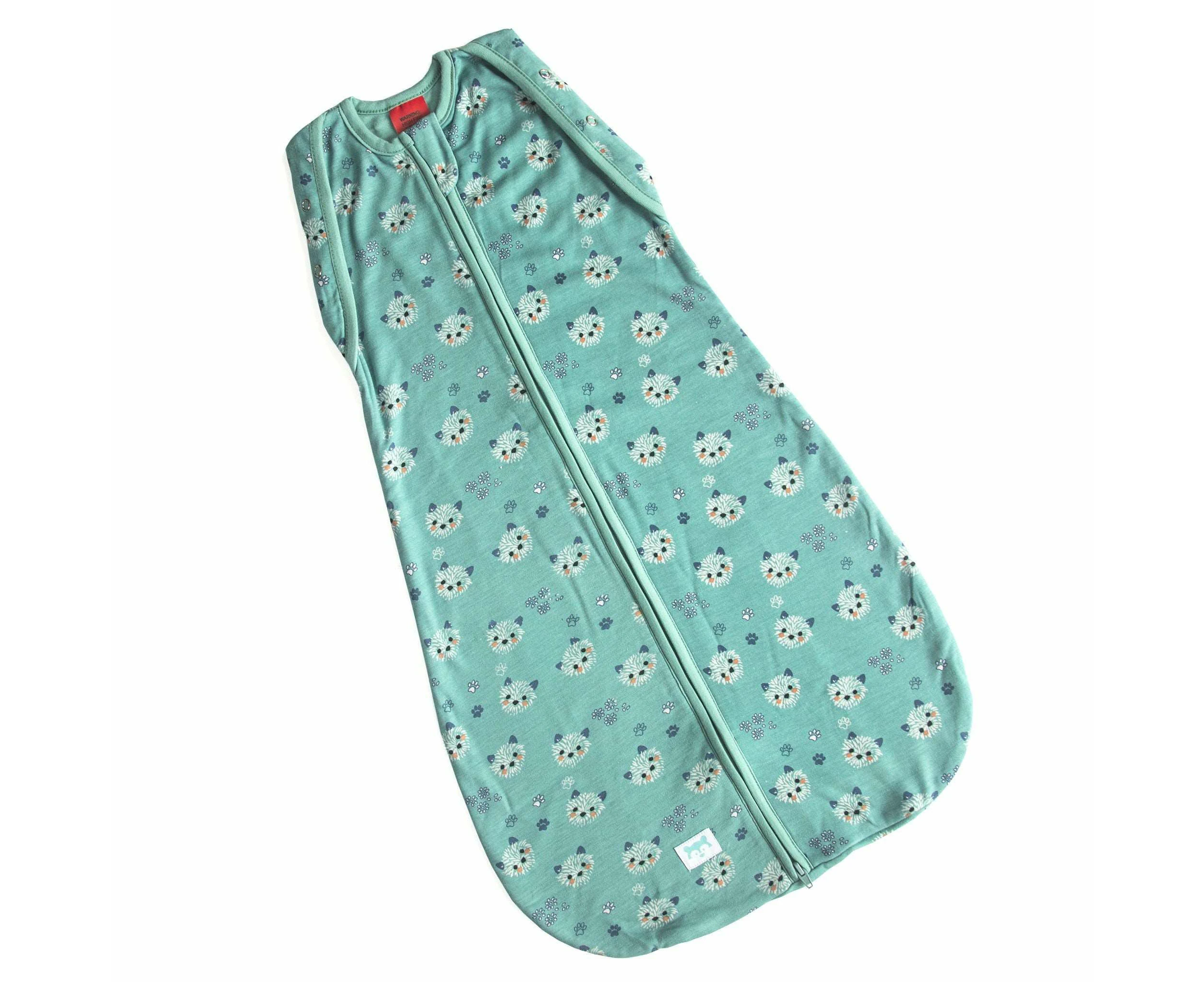 Bamboo Swaddle Bags: 0-6 months - Puppy Love, 1 TOG