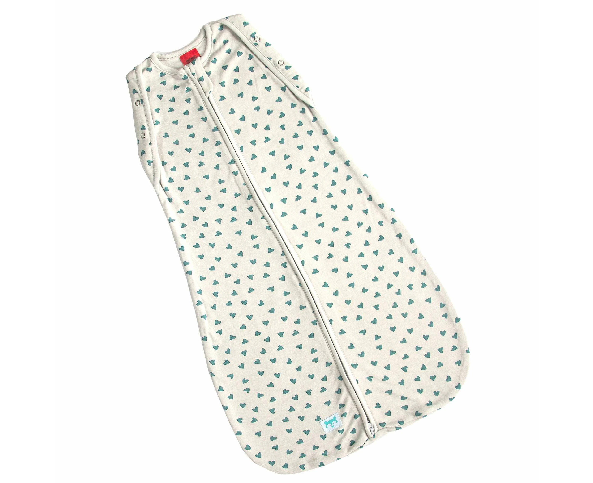 Bamboo Swaddle Bags: 0-6 months - Love Hearts, 1 TOG