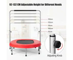 Costway 150KG Capacity Fitness Trampoline for 2 Foldable Jumping Rebounder Red