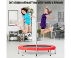 Costway 150KG Capacity Fitness Trampoline for 2 Foldable Jumping Rebounder Red