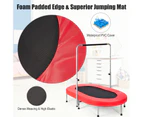 Costway 150KG Capacity Fitness Trampoline for 2 Foldable Jumping Rebounder Red