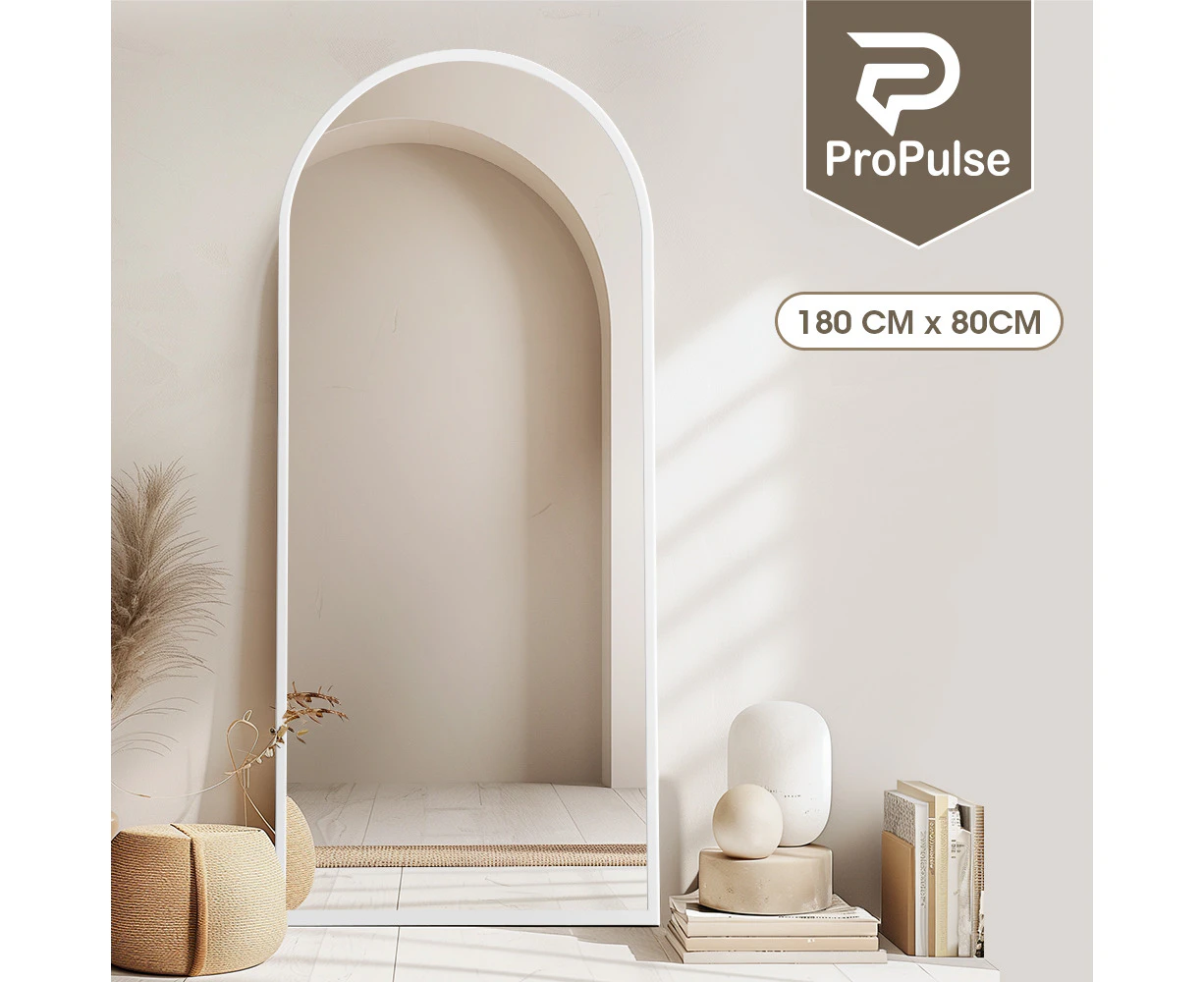 ProPulse White Full Length Mirror Floor Standing or Wall Mount Makeup Home Decor