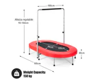 Costway 150KG Capacity Fitness Trampoline for 2 Foldable Jumping Rebounder Red