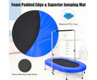 Costway 150KG Capacity Fitness Trampoline for 2 Foldable Jumping Rebounder Blue