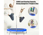 Costway 150KG Capacity Fitness Trampoline for 2 Foldable Jumping Rebounder Blue