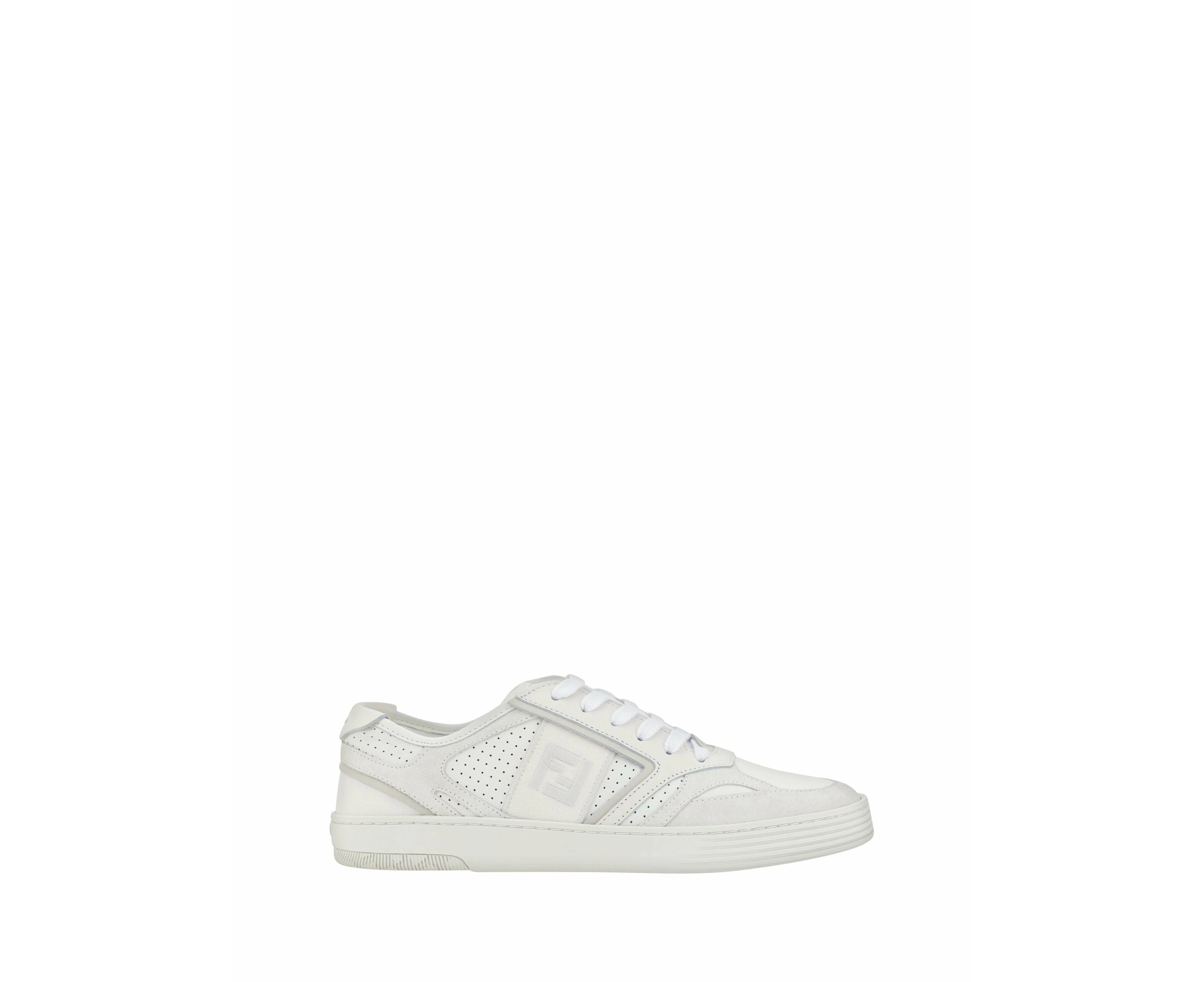 Fendi Elegant Low Top Calfskin Sneakers in White - EU40/US7