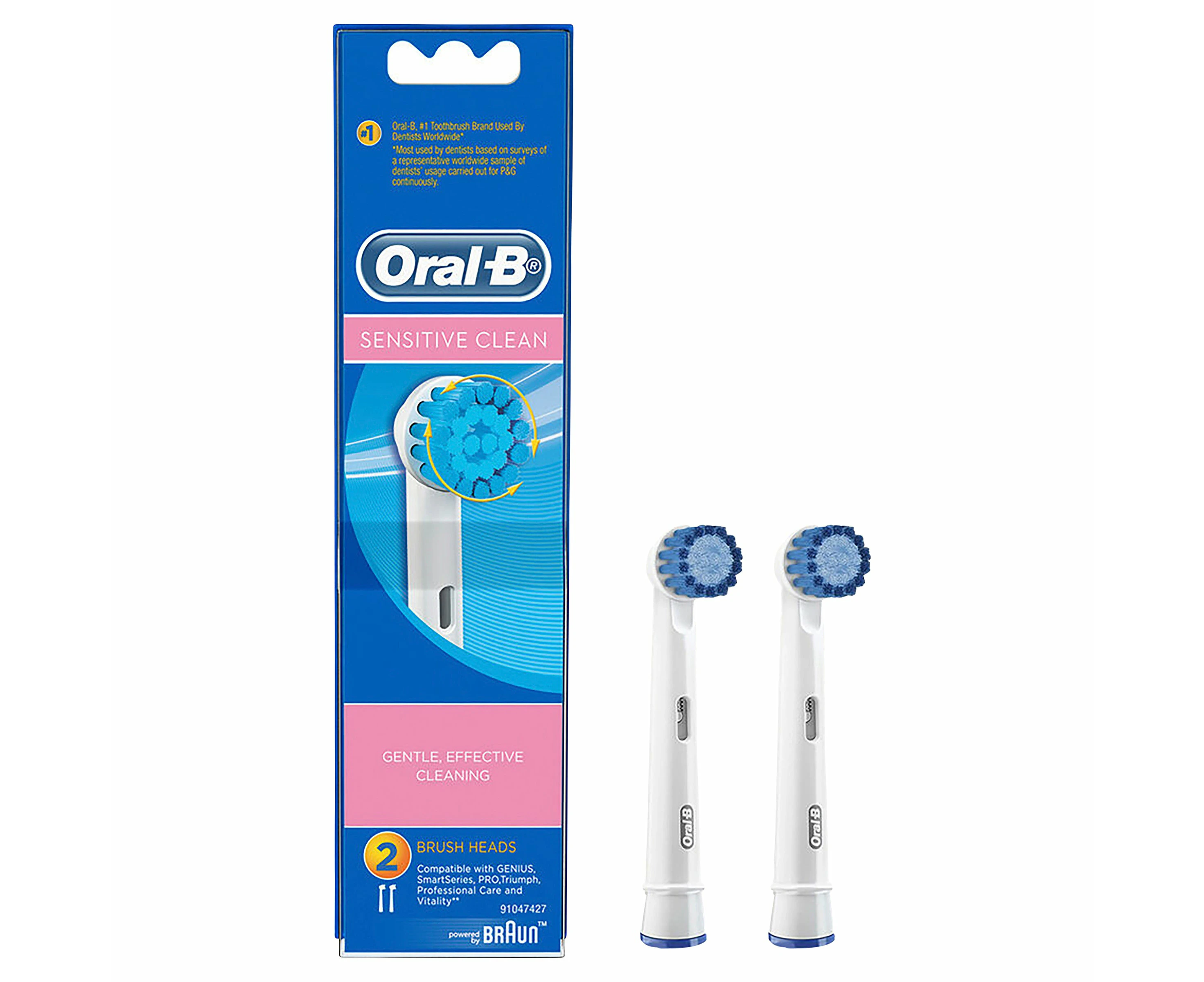 Oral-B Sensitive Clean Brush Heads - 2 Pack