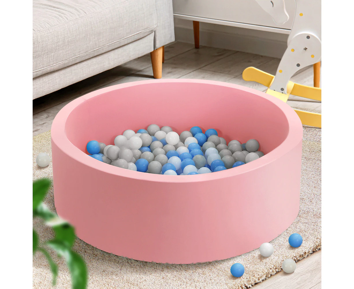 Keezi Kids Ball Pit 90x30cm Ocean Foam Play  Barrier Toys Children Pink