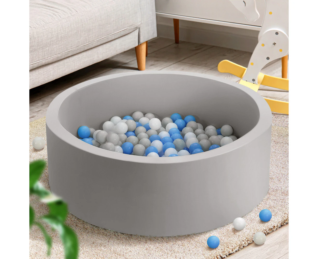 Keezi Kids Ball Pit 90x30cm Ocean Foam Play  Barrier Toys Children Grey