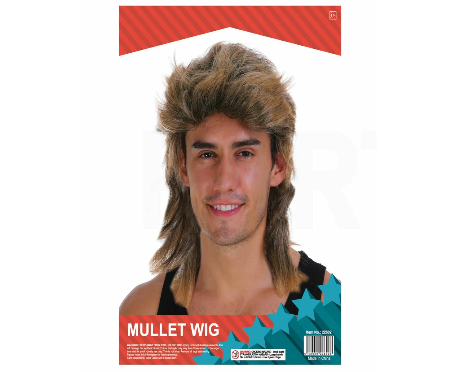 Mens Mullet Costume Wig