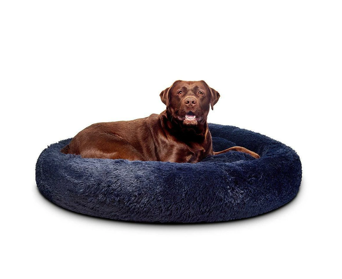 Fur King "Aussie" Calming Dog Bed - Blue