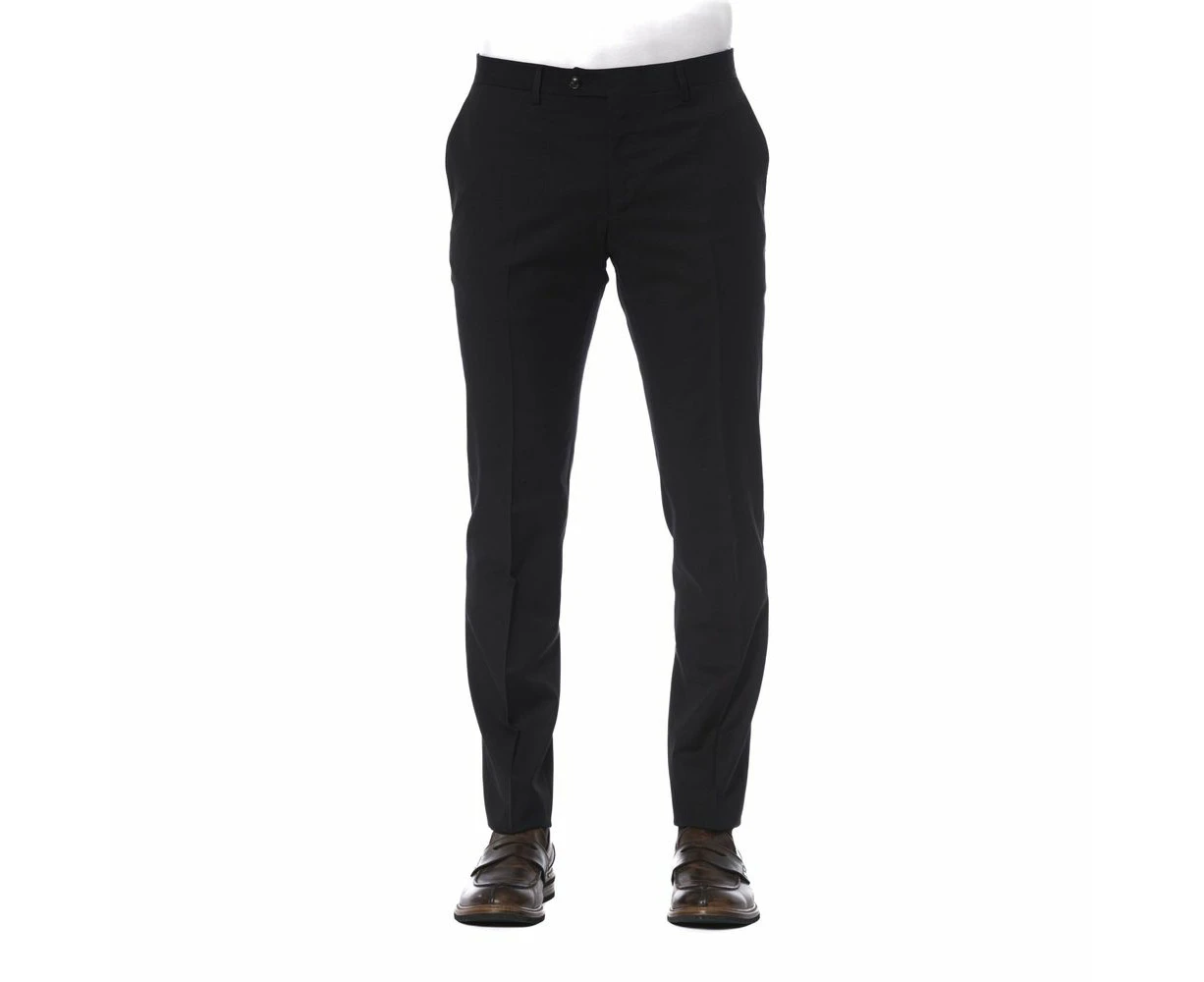 Trussardi Black Virgin Wool Men Trouser