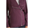 MILLERS - Womens Jacket -  Suedette Biker - Purple