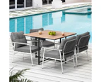 Livsip 5PCS Outdoor Dining Set Patio Furniture Setting Garden Table and Chairs