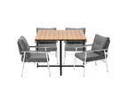 Livsip 5PCS Outdoor Dining Set Patio Furniture Setting Garden Table and Chairs