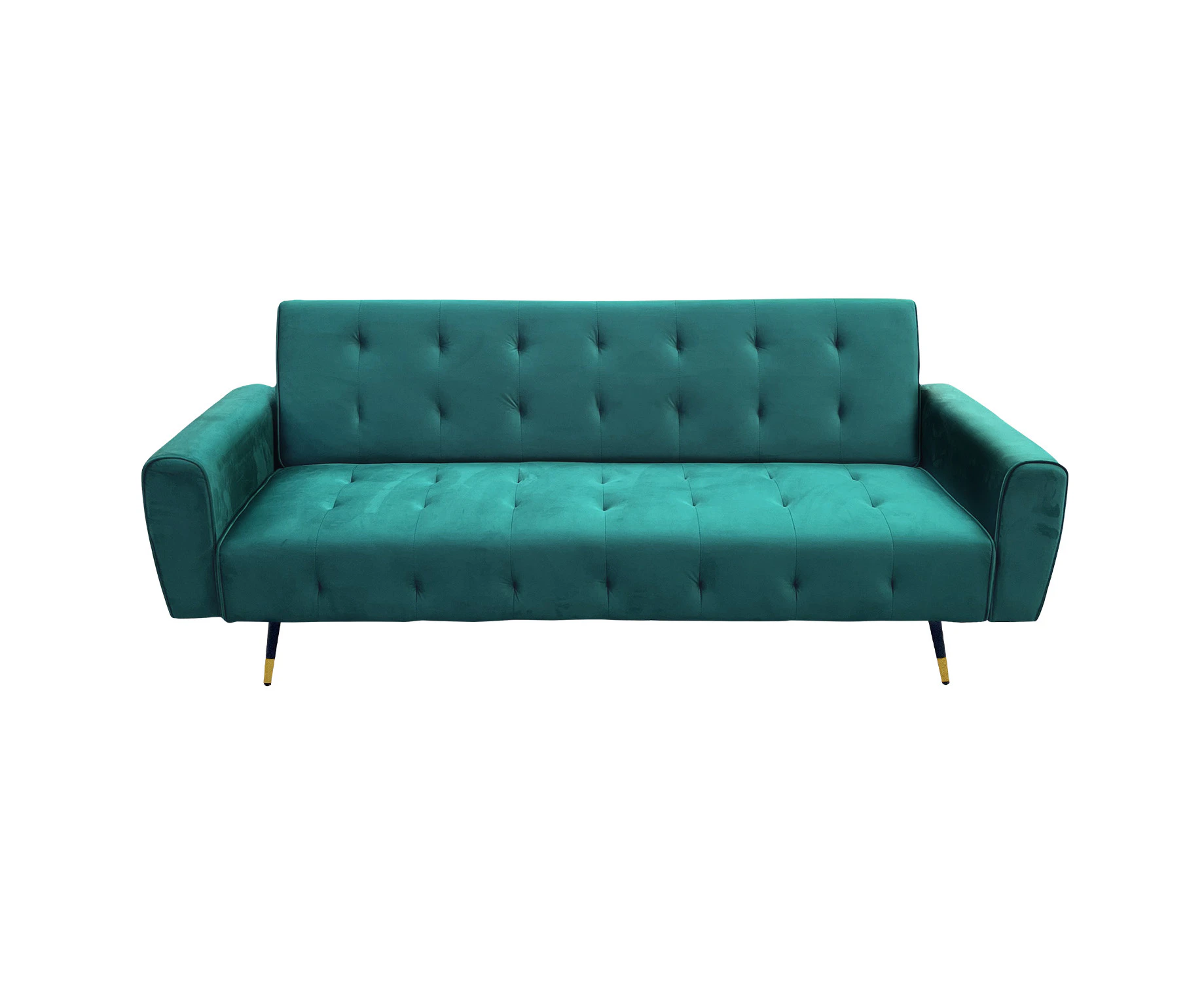 Ava Tufted Velvet Sofa Bed by Sarantino - Green