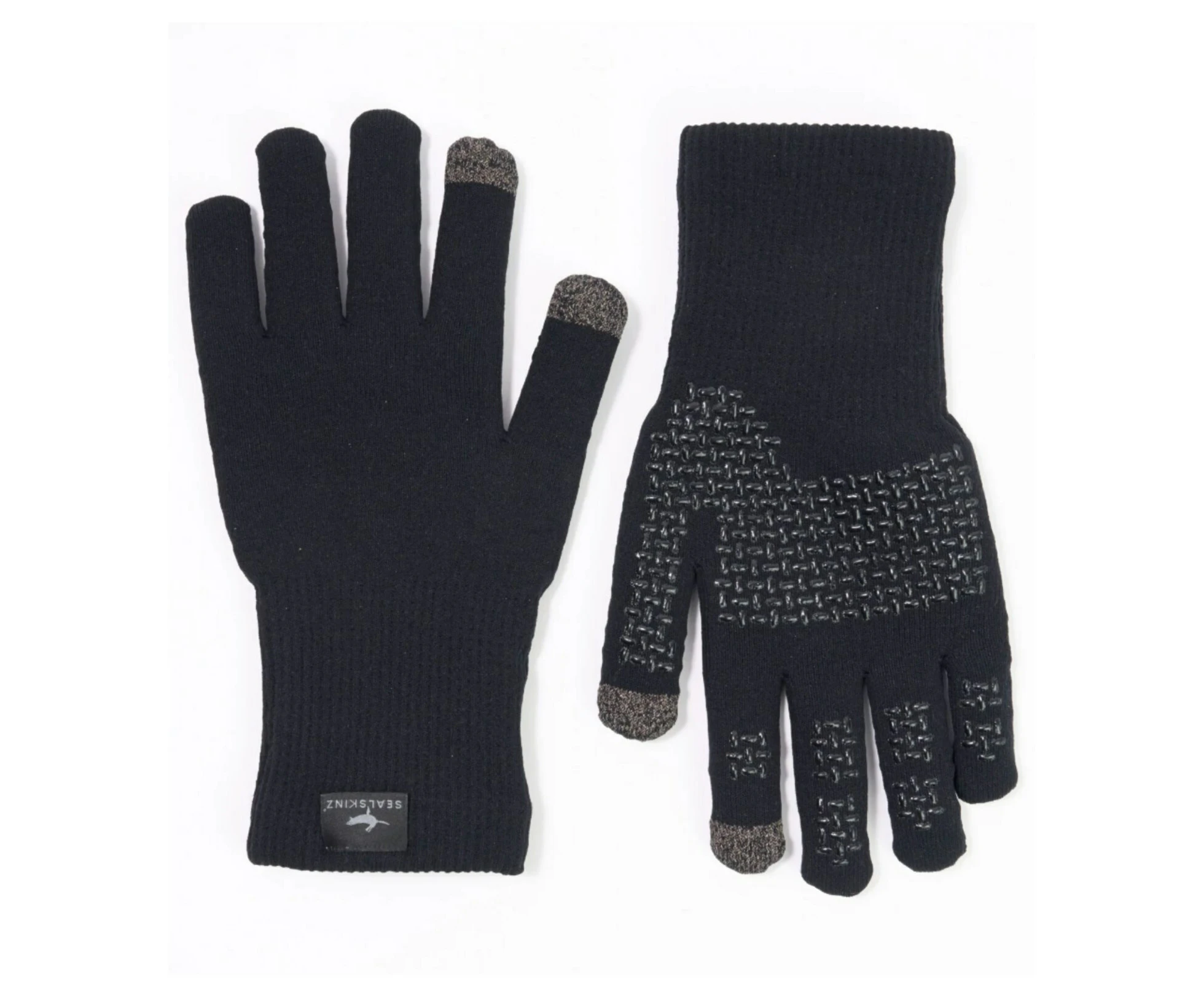 Sealskinz Waterproof All Weather Ultra Grip Knitted Glove (Black) - Large