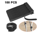 100pcs Velcro Cable Ties, Wire and Cable Storage, Fixed Self-Adhesive Straps, Reusable