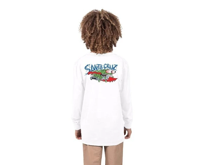 Santa Cruz Youth Tee L/S Meek Slasher White