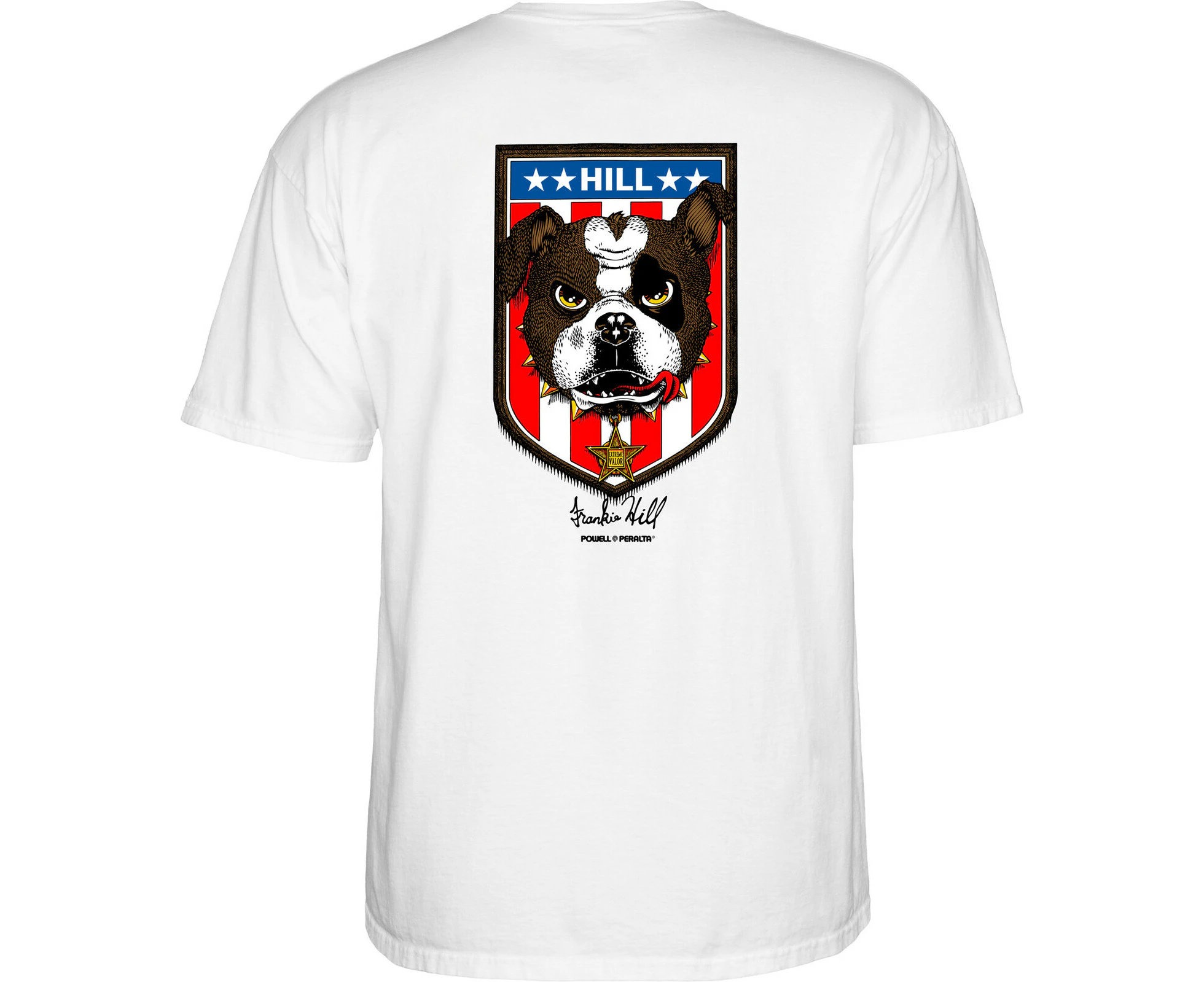 Powell Peralta Tee Frankie Hill Bulldog White