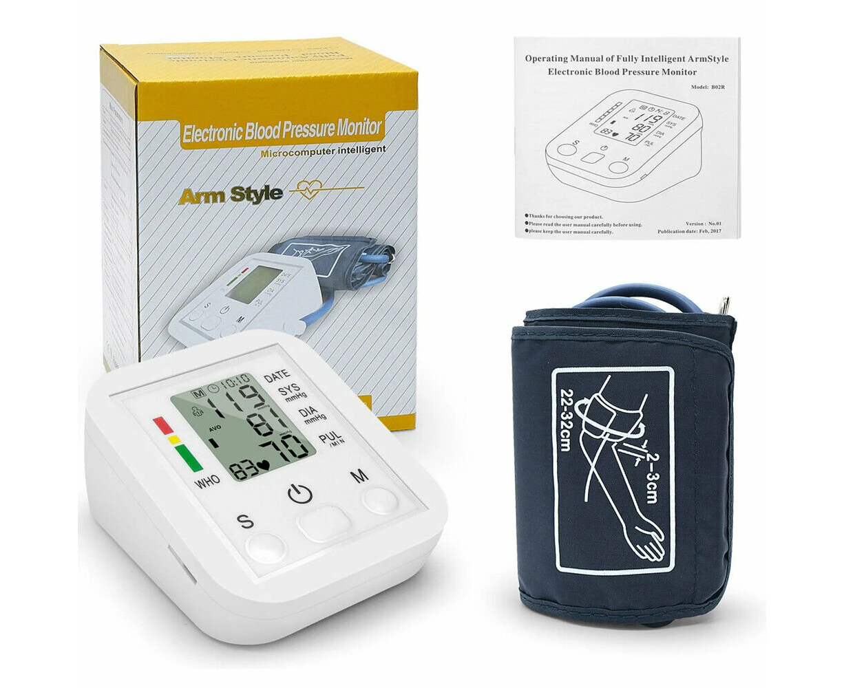 Digital Blood Pressure Monitor Upper Arm Automatic Machine Heart Rate Monitor