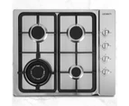 Devanti Gas Cooktop 60cm Stove Hob Silvir