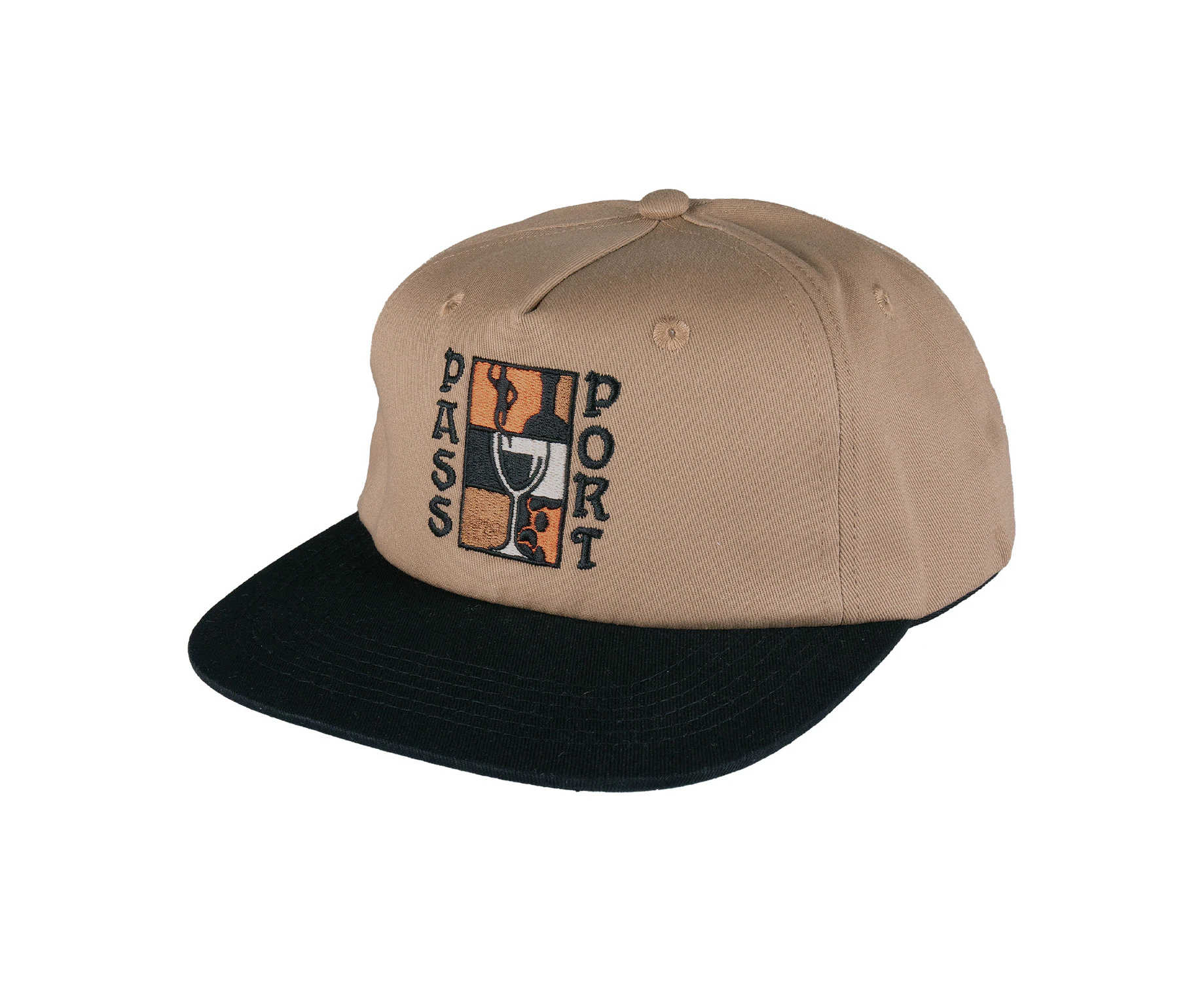 Passport Hat Dine Em Workers Cap Black/Sand