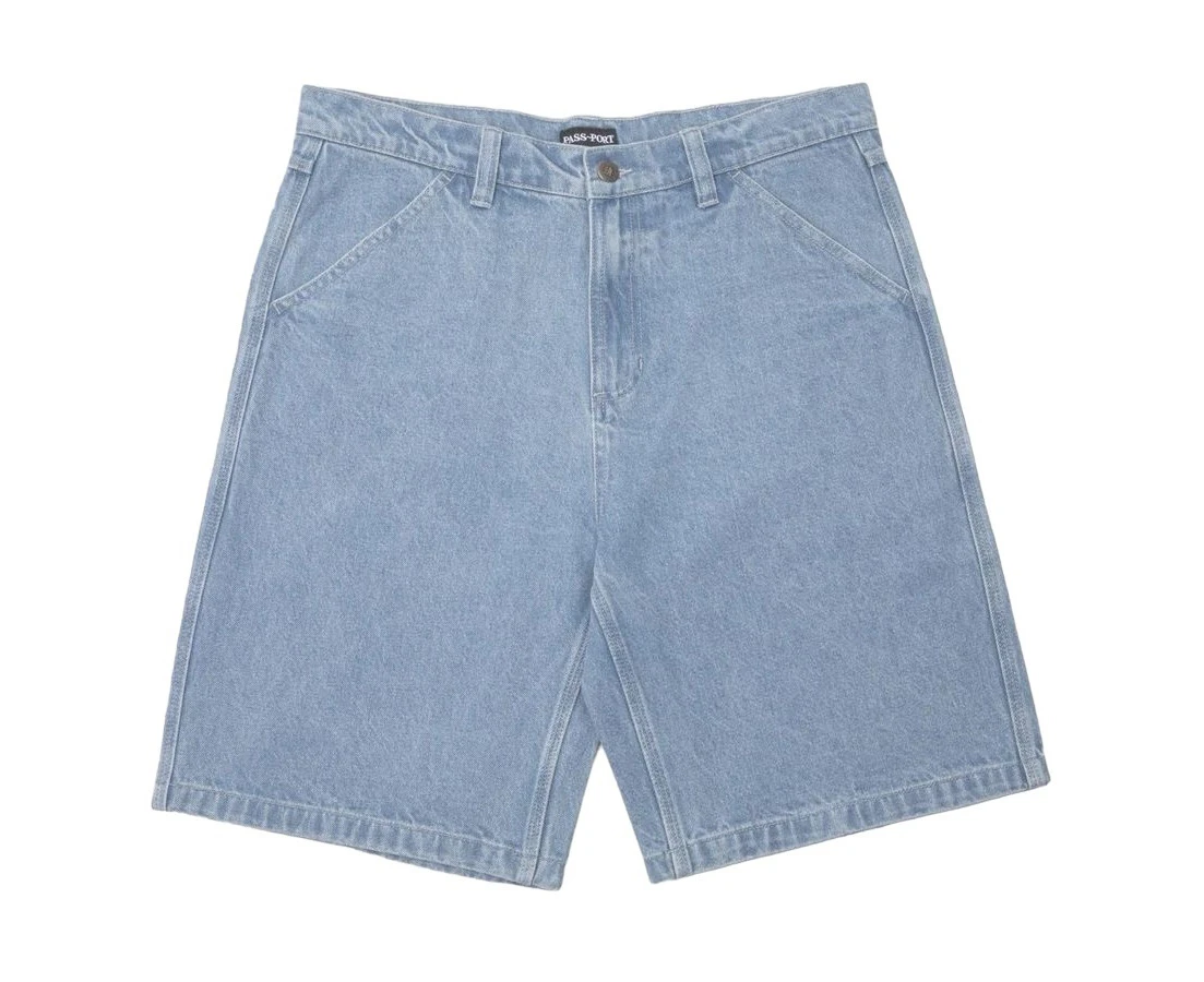 Passport Shorts Workers Club Jean Washed Light Indigo