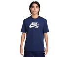 Nike SB Tee Logo Chest Midnight Navy