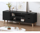 ALFORDSON Entertainment Unit TV Stand Storage 120cm Black