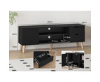 ALFORDSON Entertainment Unit TV Stand Storage 120cm Black