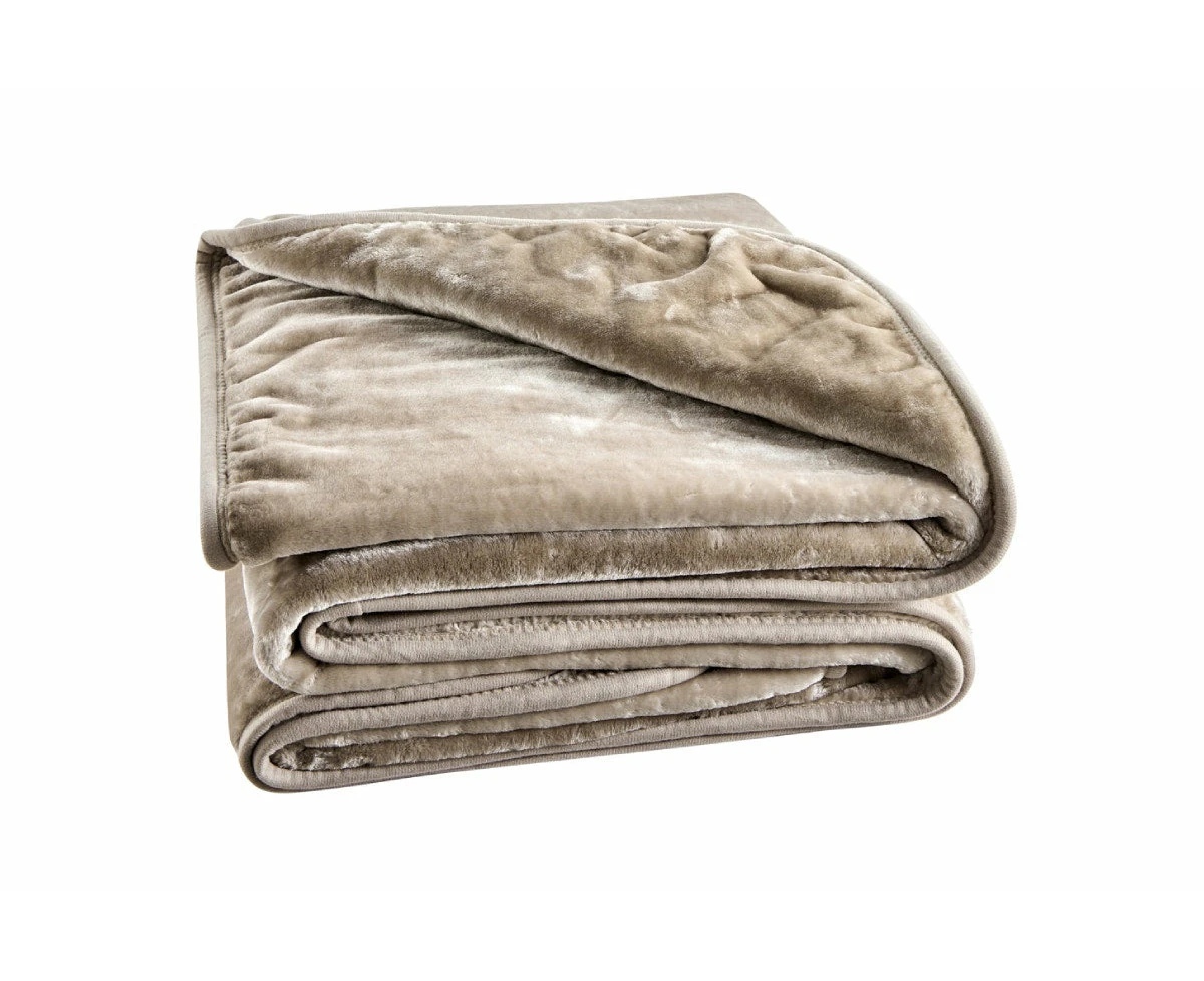 Trafalgar Mink Blanket - Grey Beige