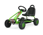 Pedal Powered Go Karts Outdoor Ride On Toys Racing Car w/Adjustable Seat & Non-slip Wheels Green