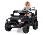 12V Kids Ride on Truck Electric Toy Vehicle w/Treaded Wheels & Music & USB Port Children Ride on Car Black